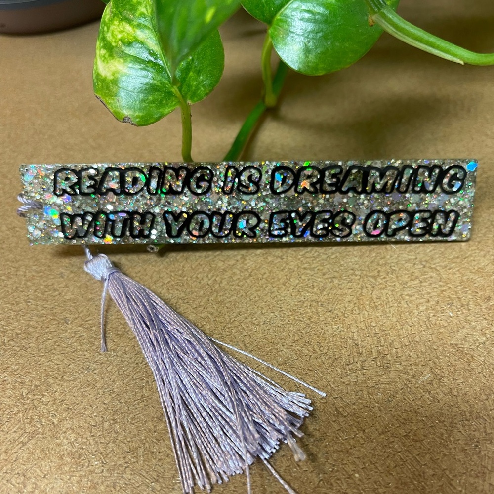 Handmade Resin glitter Bookmark